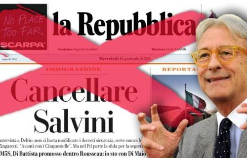 L’editoriale di Storace: Chiudere Repubblica dovrebbe essere l’unica risposta alla minaccia di cancellare Salvini
