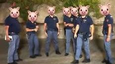 La reazione dei poliziotti: indossano la testa di maiale. “Frah Quintale e Fedez chiedano scusa alle forze dell’ordine”