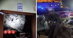 Cagliari, crolla l’Aula magna dell’Università. Non si registrano feriti  (Video)