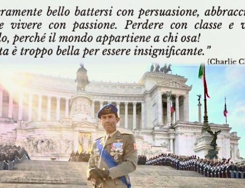 Francesco (Maresciallo dell’Esercito Italiano) scrive al Col. Calcagni: “Grazie per tutto quello che rendi possibile”